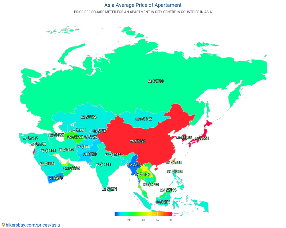 Châu Á - Căn hộ giá ở Châu Á