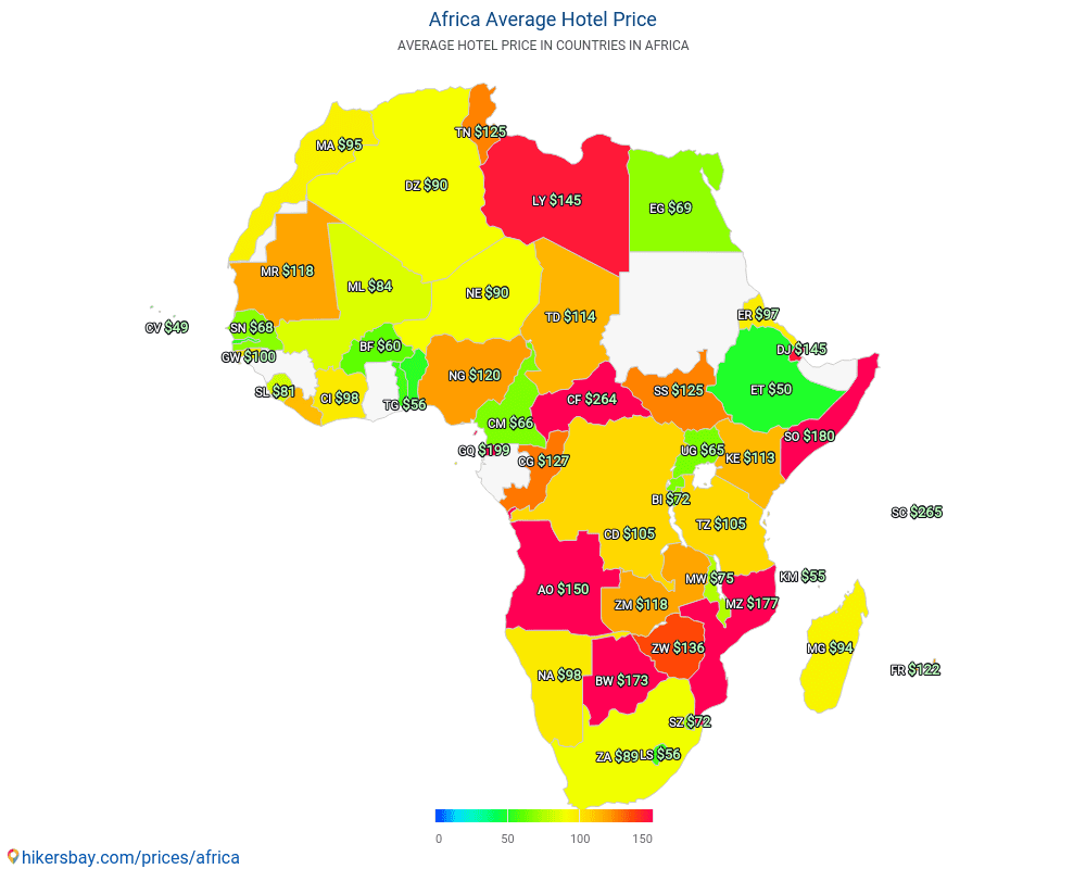 Afrika - Hotelpriser i Afrika