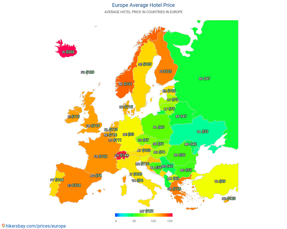 Europe - Prix d’hôtel à Europe