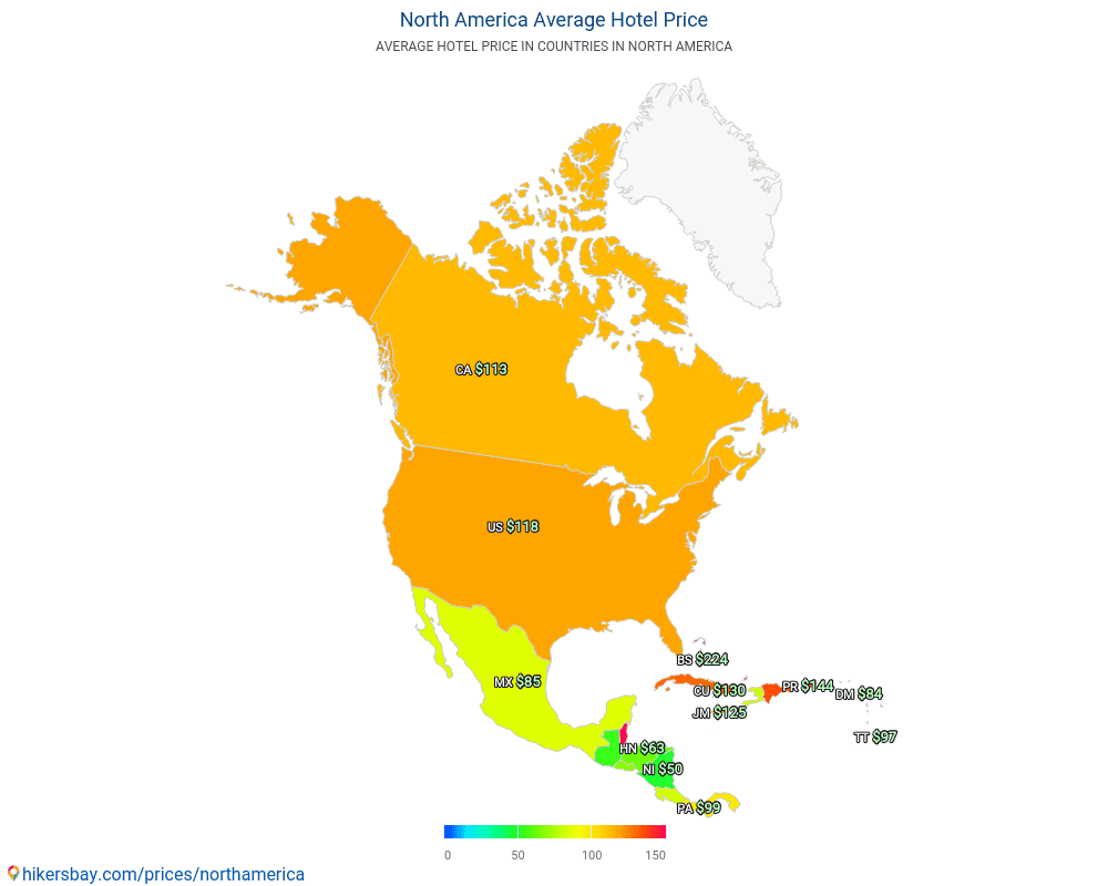 Nordamerika - Hotelpriser i Nordamerika