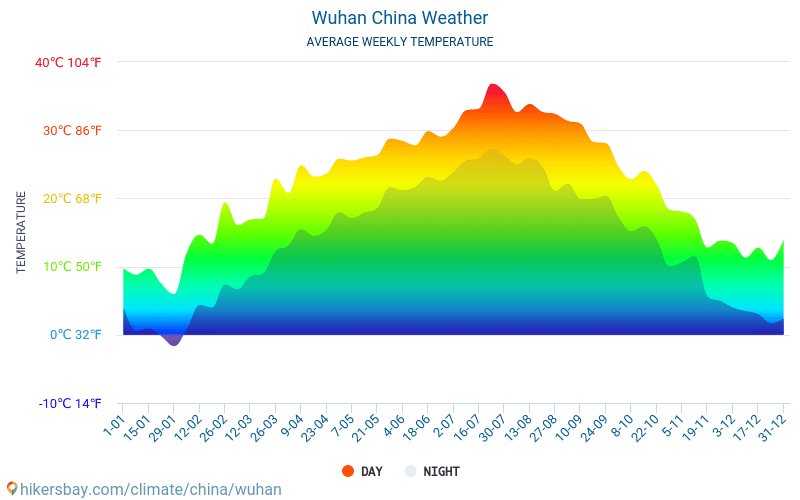 Wuhan - Average Monthly temperatures and weather 2015 - 2024 Average temperature in Wuhan over the years. Average Weather in Wuhan, China. hikersbay.com