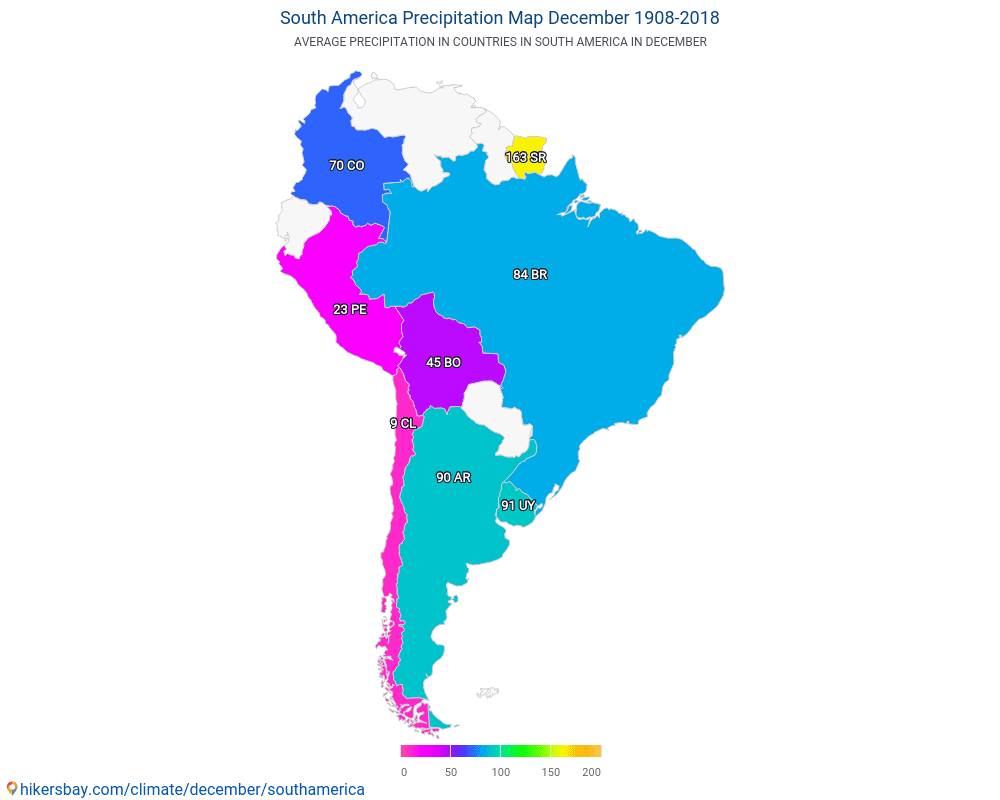 South America - Weather in December in South America 2023