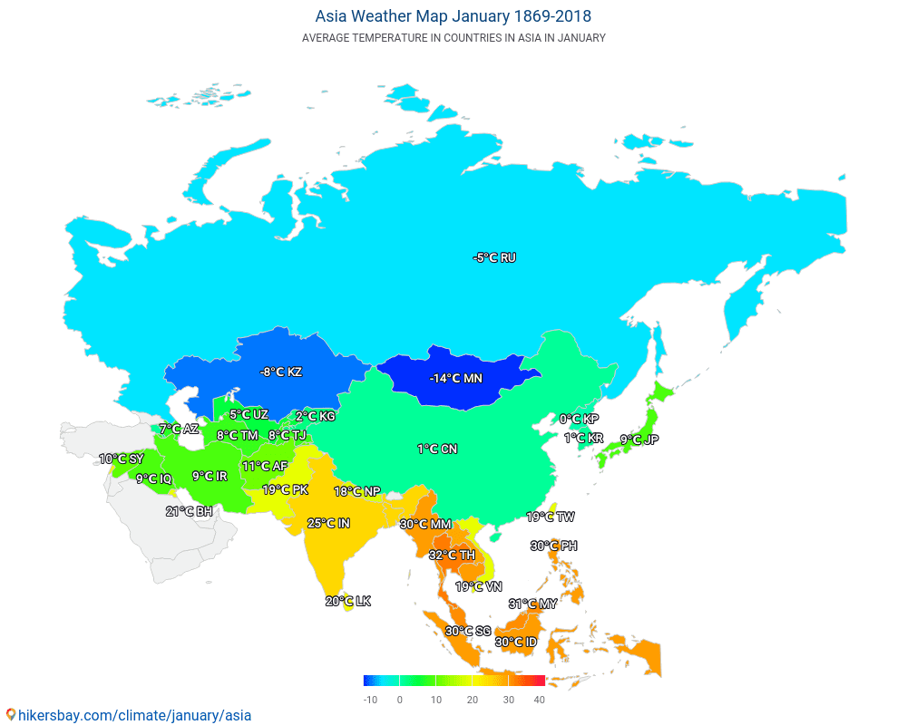 Weather In January In Asia 2024   Asia Temperature Map January 