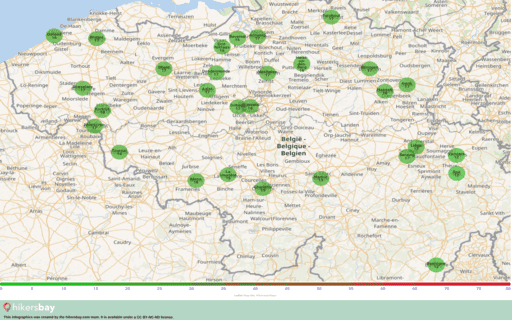 Pollution en Alost, Belgique Aérosols atmosphériques (poussières) d'un diamètre inférieur ou égal à 2,5 μm hikersbay.com