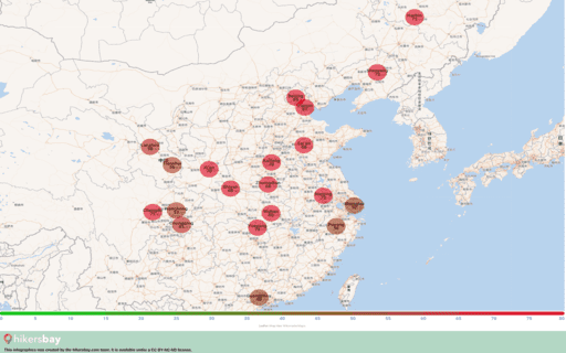 Znečištění v Lan-čou, Čína Atmosférické aerosoly (prach) o průměru nejvýše 2,5 μm hikersbay.com
