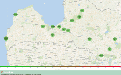 イェルガヴァ, ラトビア の汚染 直径2.5μm以下の大気エアロゾル（粉塵 hikersbay.com