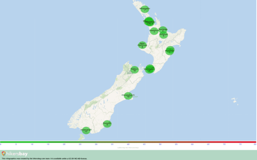 ニュージーランド の汚染 直径2.5μm以下の大気エアロゾル（粉塵 hikersbay.com