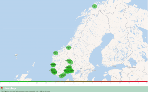 ドランメン, ノルウェー の汚染 直径2.5μm以下の大気エアロゾル（粉塵 hikersbay.com
