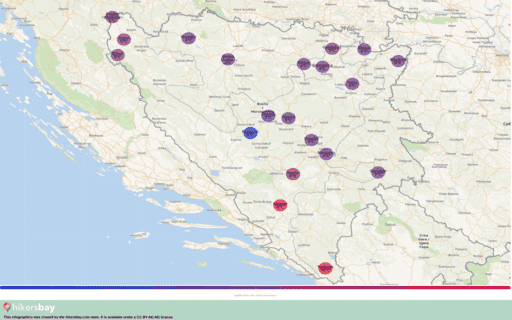 Das Wetter in Bosnien und Herzegowina in Januar 2024. Reiseführer mit Infos zu Klima und Ratschläge. Lesen Sie einen Überblick über das Klima. hikersbay.com