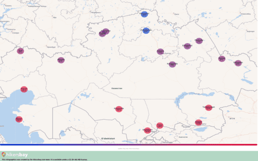 카자흐스탄 의 10월 2025 날씨. 여행하기에 최고의 시기인가요? hikersbay.com