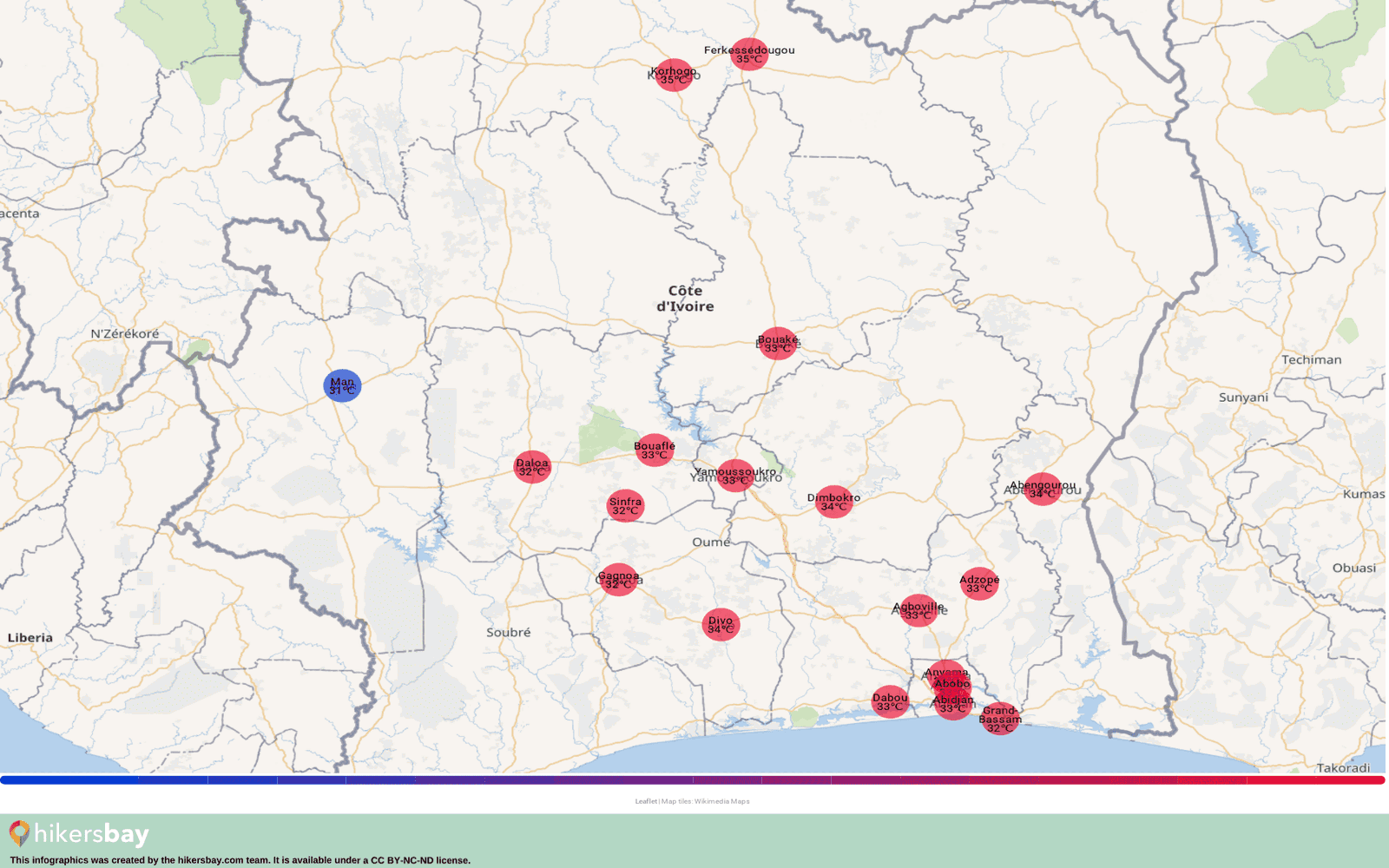 コートジボワール コートジボワール で 4 月 の天気予報 22