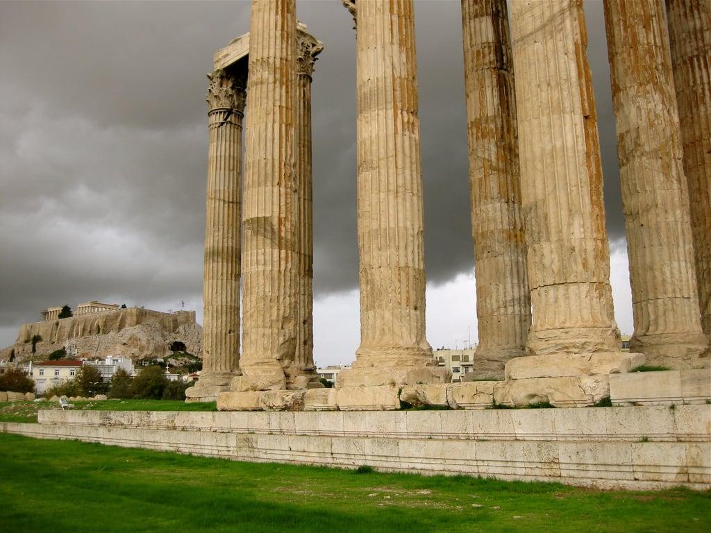 Image of Temple of Olympian Zeus. temple ruins athens parthenon zeus acropolis 2013 ab4agora