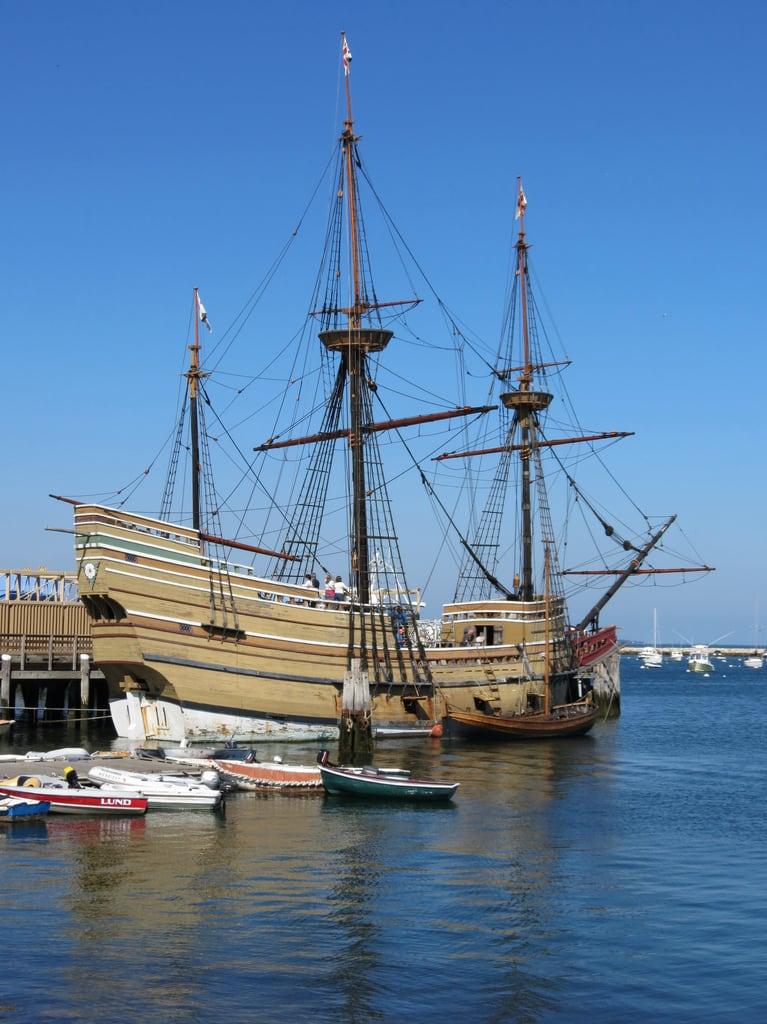 Image of Mayflower II. vacation plymouth massachusetts unitedstates usa boat coast ship transportation water mayflowerii waterst vehicle sea