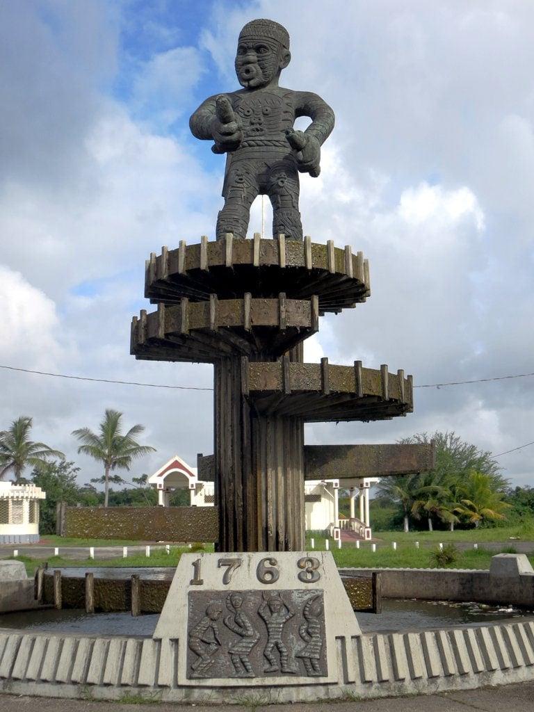 1763 Monument "Cuffy" 的形象. guyana georgetown