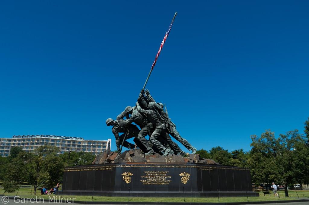 US Marine Corps Memorial की छवि. garethmilner usa washingtondc arlingtonnationalcemetery war memorial unitedstatesmarinecorps usmc military nikon d3200 tamron 18200mm photomilner