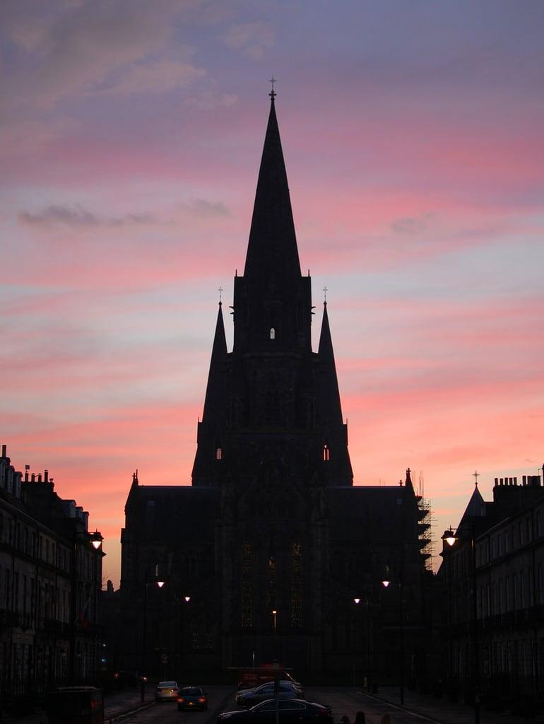 Bild von Robert Viscount Melville. autumn sunset weather silhouette architecture clouds edinburgh cathedral stonework 2014 melvillestreet
