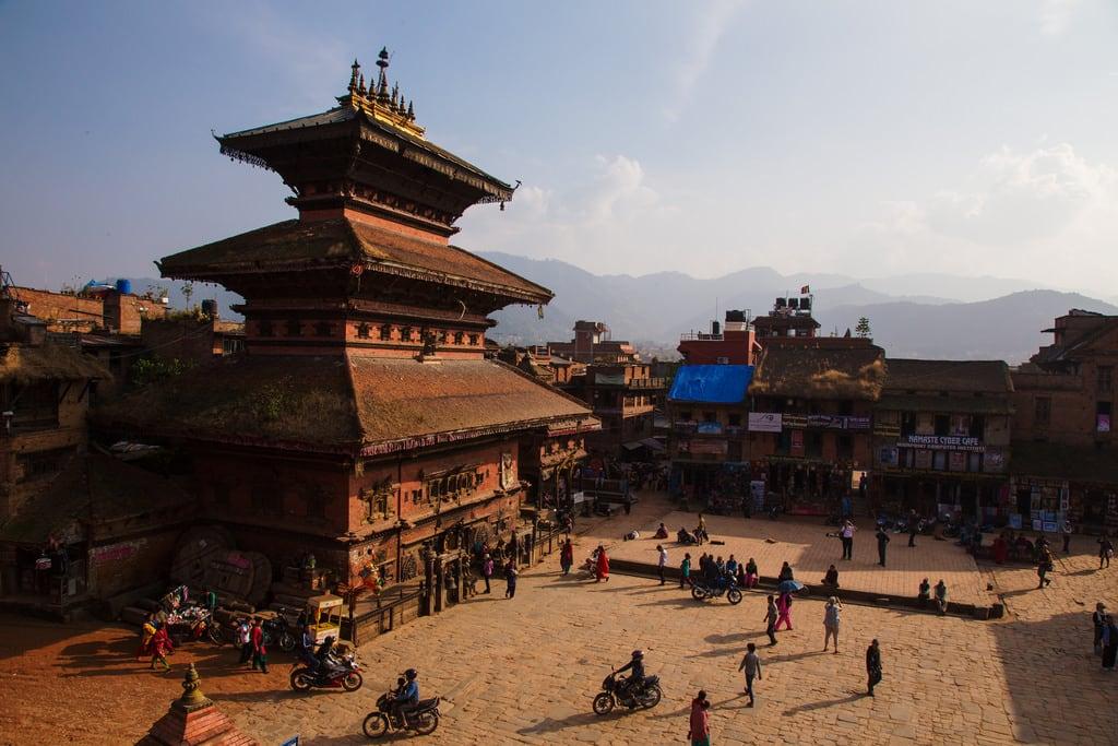 Afbeelding van Nyatapola Temple. nepal kathmandu bhaktapur centralregion