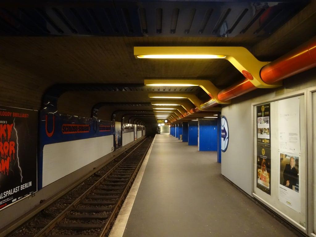 Image of U9. berlin station germany underground subway deutschland metro ubahnhof bahnhof ubahn öpnv steglitz bvg u9 schlosstrase