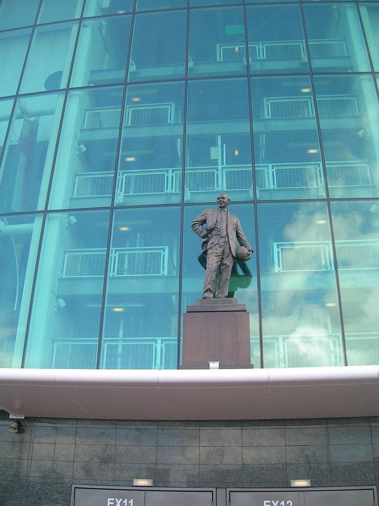 Image of Sir Matt Busby statue. 2008 oldtrafford mufc greatermanchester nikone3700
