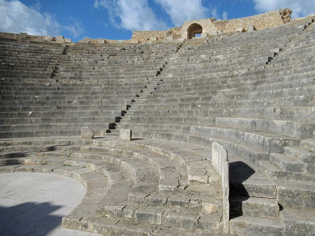 Image of Theater. dougga tunisia roman theater