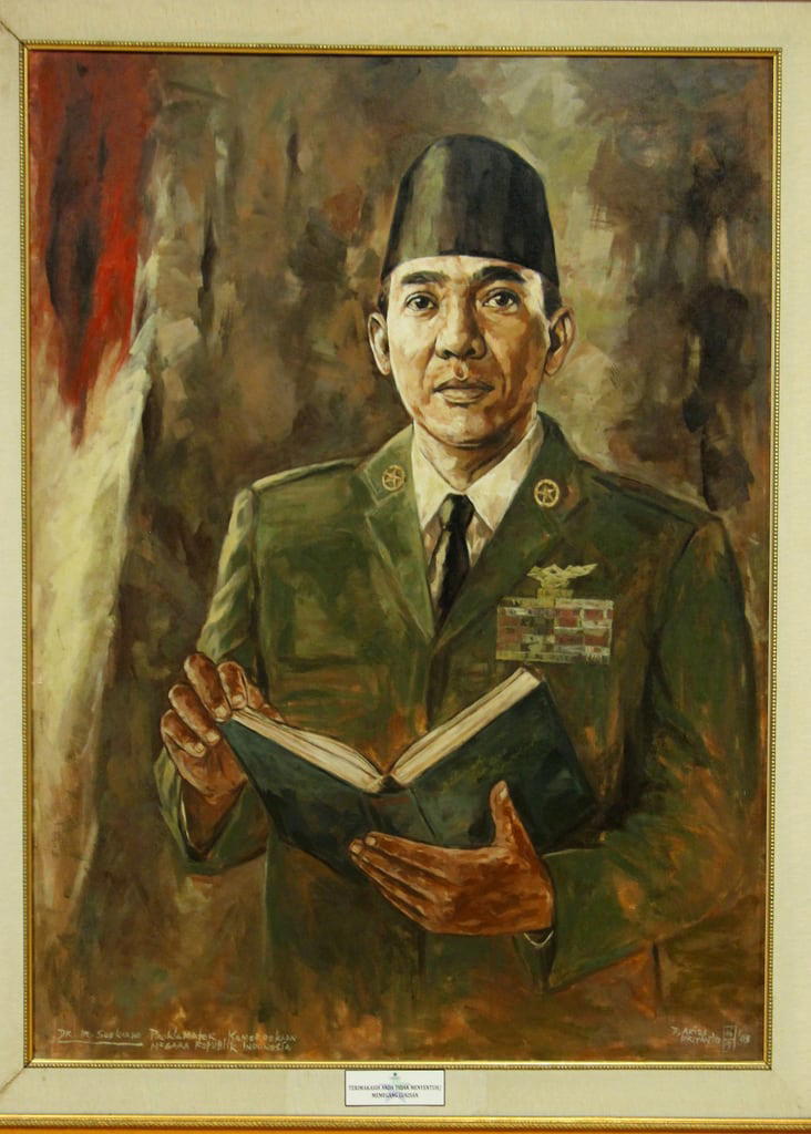 Bild av Makam Soekarno. cemetery painting indonesia java memorial library president tomb picture first indoor east jawa timur sukarno lukisan soekarno makam perpustakaan blitar konomark makambungkarno