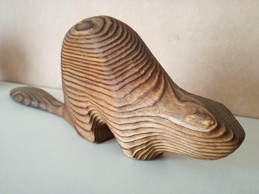 Obraz Spring. 2018 greenbank toy beaver woodentoy carving edinburgh