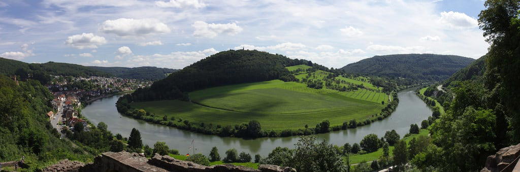 Image of Hinterburg. neckarsteinach dilsberg panorama neckargemünd