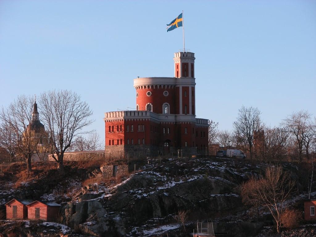Obraz Kastellet. sweden sverige stockholm 2016 november canon kastellholmen kastellet citadel швеция стокгольм крепость кастеллет