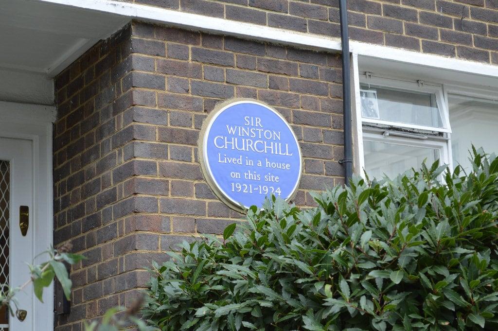 Kuva Winston Churchill. winstonchurchill plaque lancastergate 1921 1924