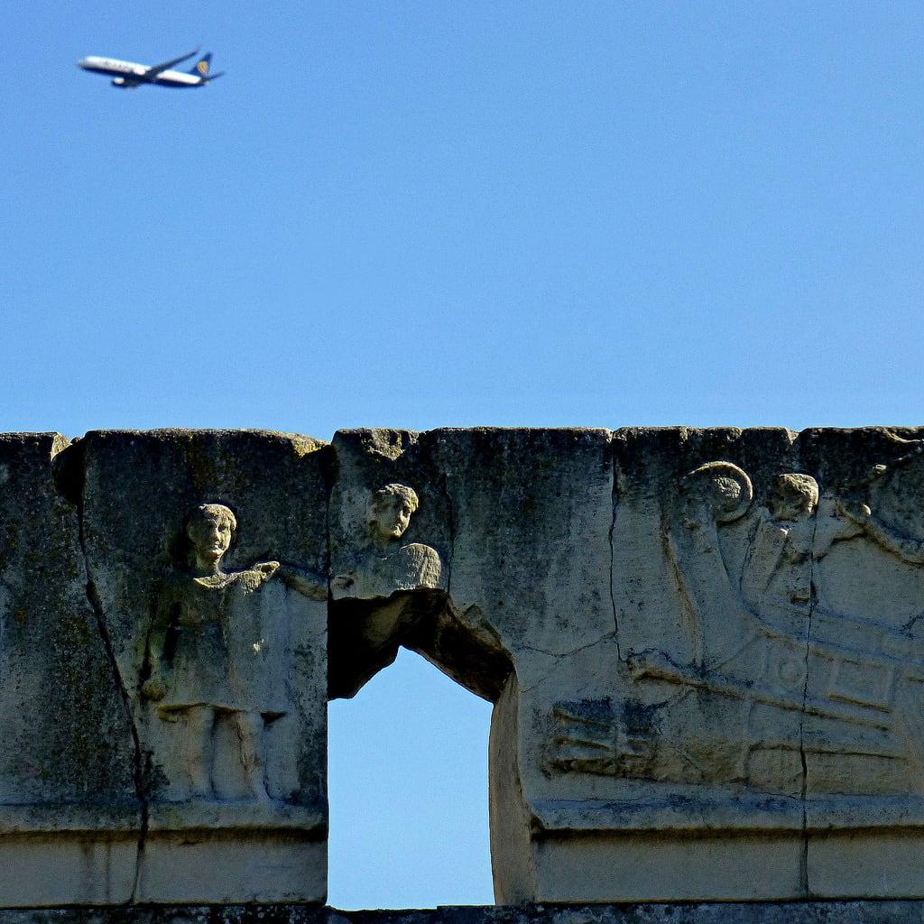 Image of Ostia Antica. panasonicdmctz30 february 2017 ostiaantica ostia rome roma lazio italia italy europeanunion ancientrome airplane sculpture art 100 150 5000