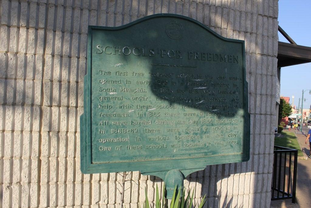 Image de Schools For Freedmen Historical Marker. downtown memphis tennessee