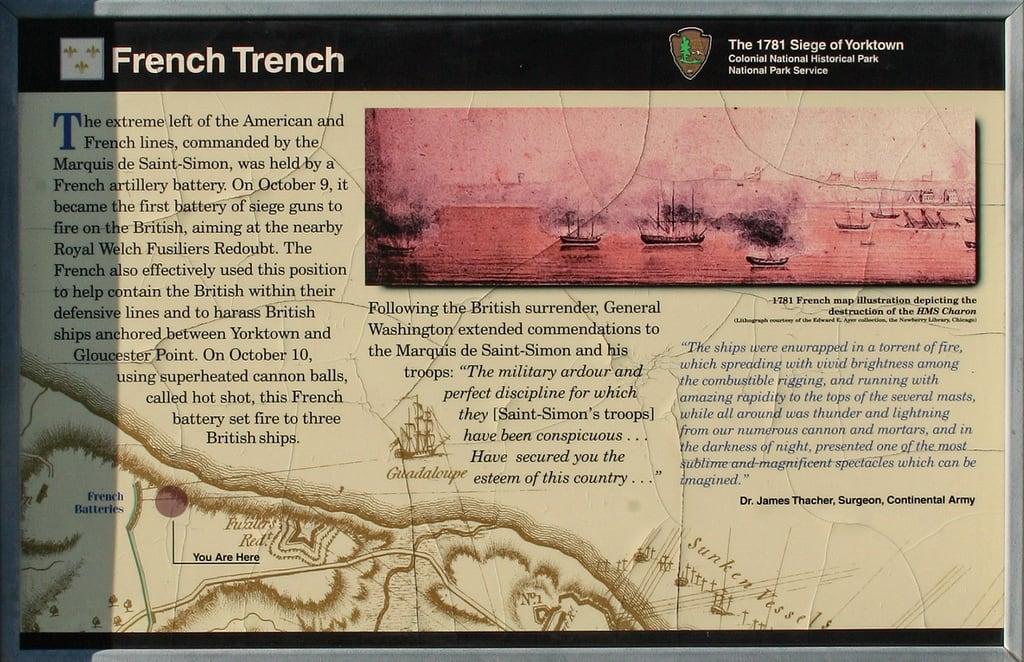 Image of Fusiliers Redoubt. french virginia nps trench va marker yorktown nationalparkservice frenchtrench yorkcountyforces