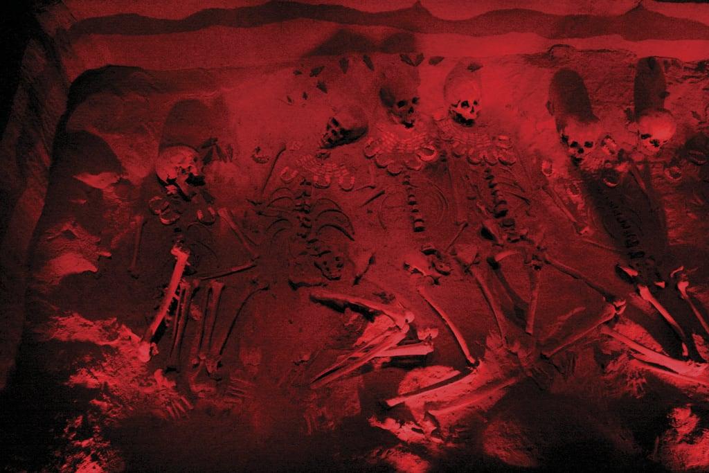 Teotihuacán görüntü. burial teotihuacan skeletons