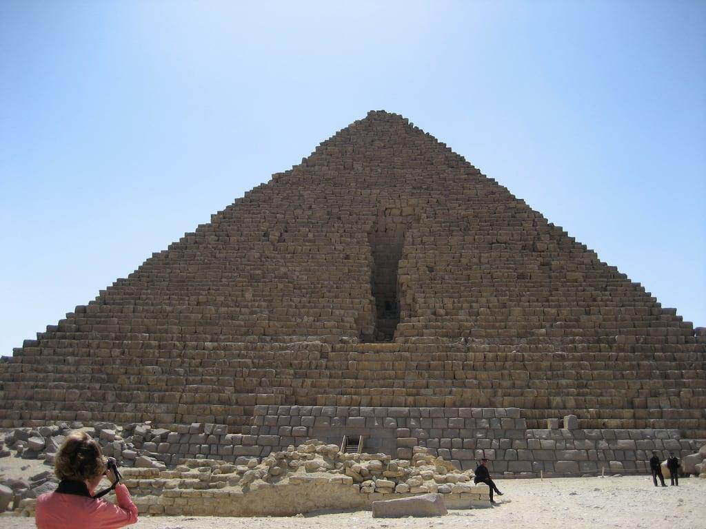 Image of Pyramid of Menkaure. pyramid egypt 2009 giza menkaure