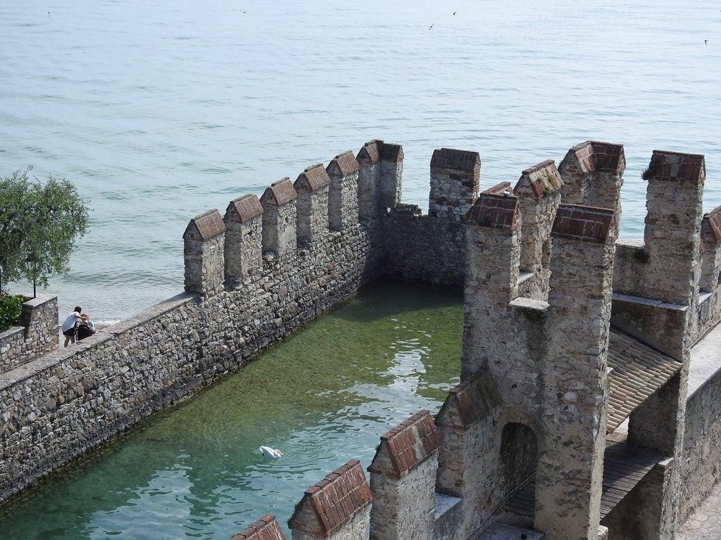Image of Scaliger Castle. sirmione italy lakegarda