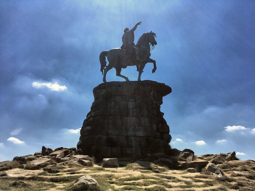 Image of George III (The Copper Horse Statue). windsor windsorgreatpark england summer thelongwalk copperhorse snowhill
