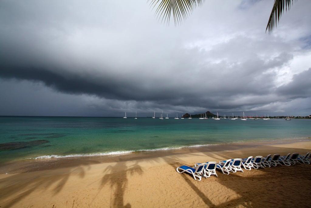 Εικόνα από Reduit Beach. rodneybay stlucia caribbean atlantic beach storm vacation sea shore clouds 2014