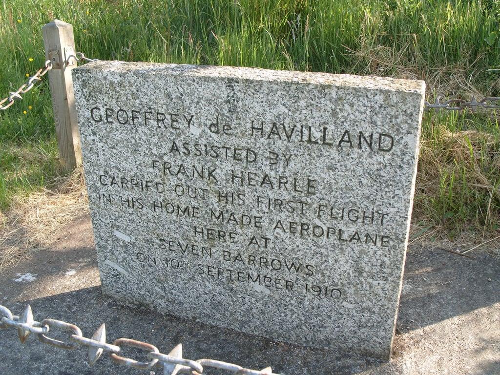 Image of Geoffrey de Havilland Memorial. memorial dehavilland