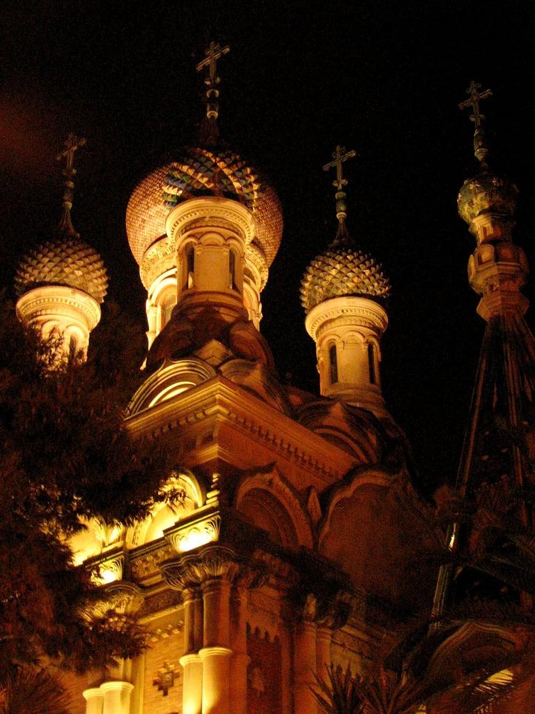 תמונה של Russian Church. italy italia italien sanremo liguria ligurien chiesarussaortodossa nightview night