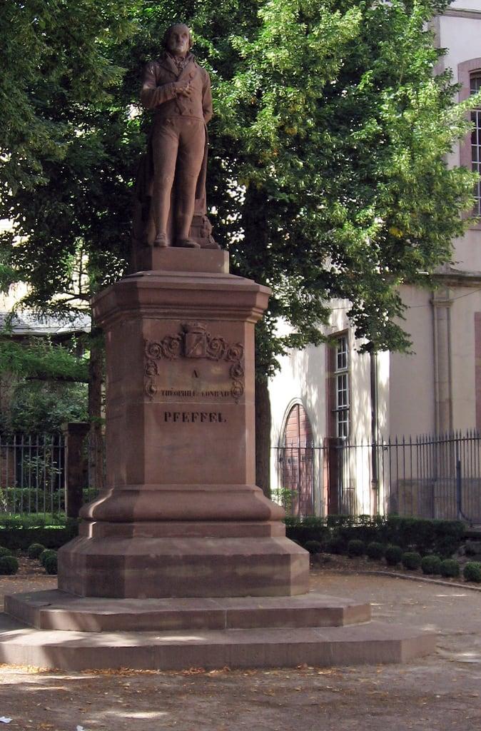 Théophile Conrad Pfeffel の画像. france statue colmar alsace pfeffel