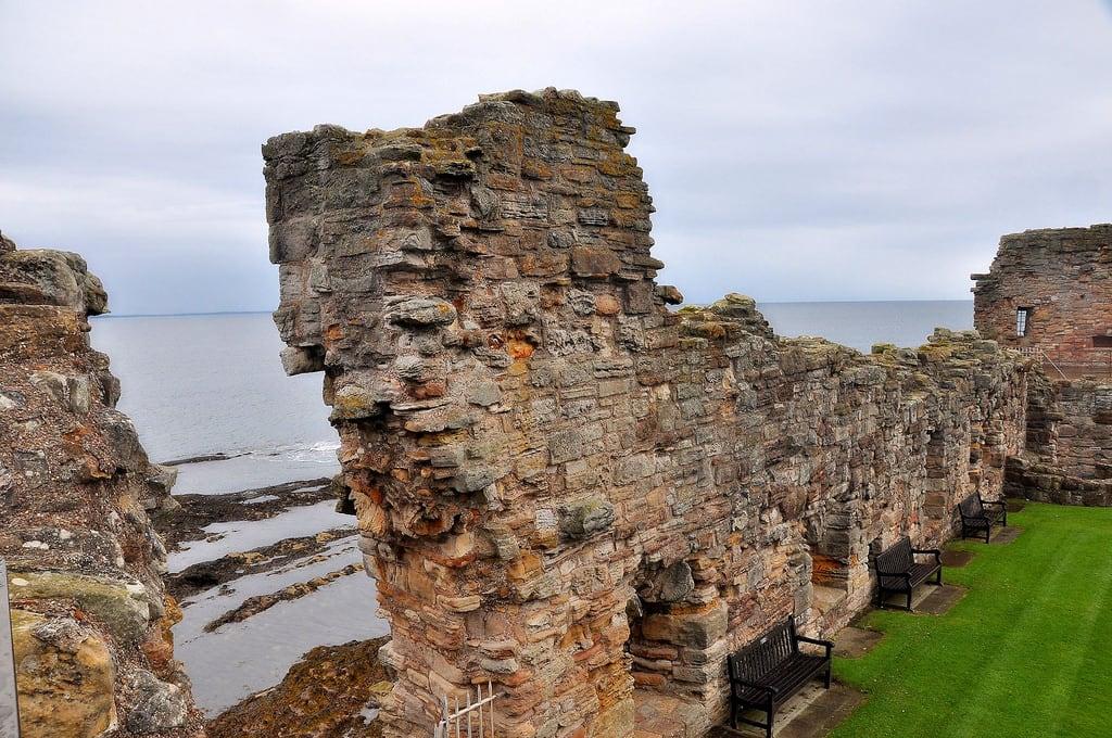 Gambar dari St Andrews Castle. standrewsward scotland grosbritannien gbr