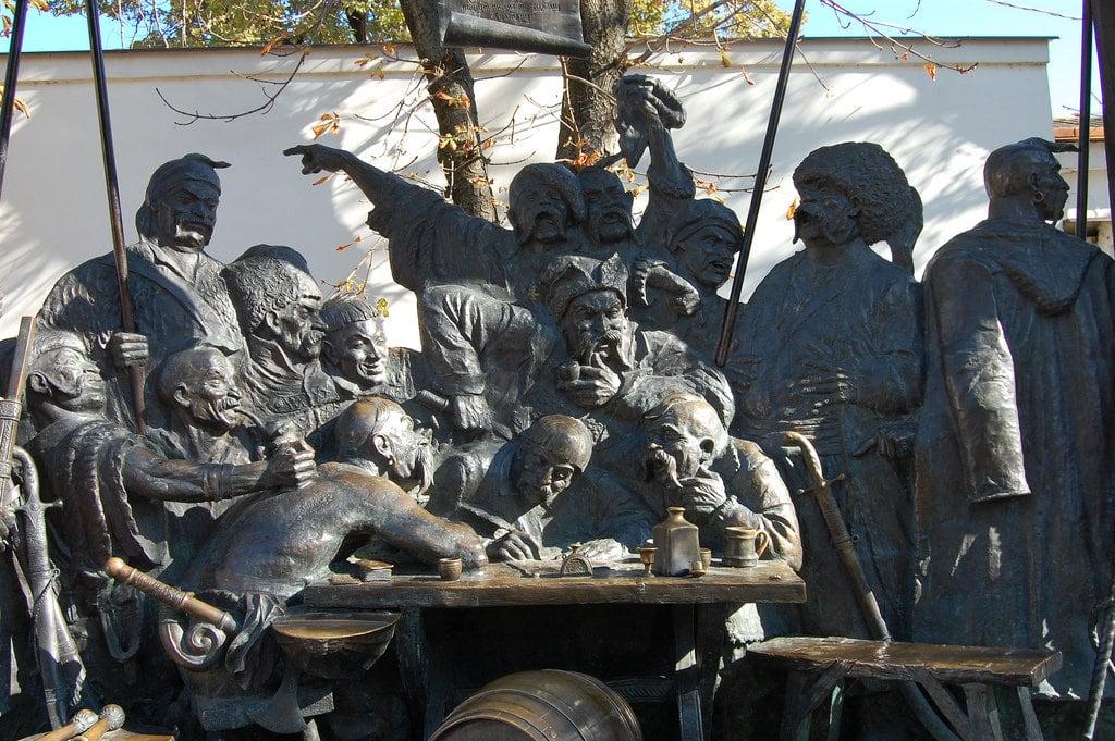Казаки görüntü. krasnodar russia monument