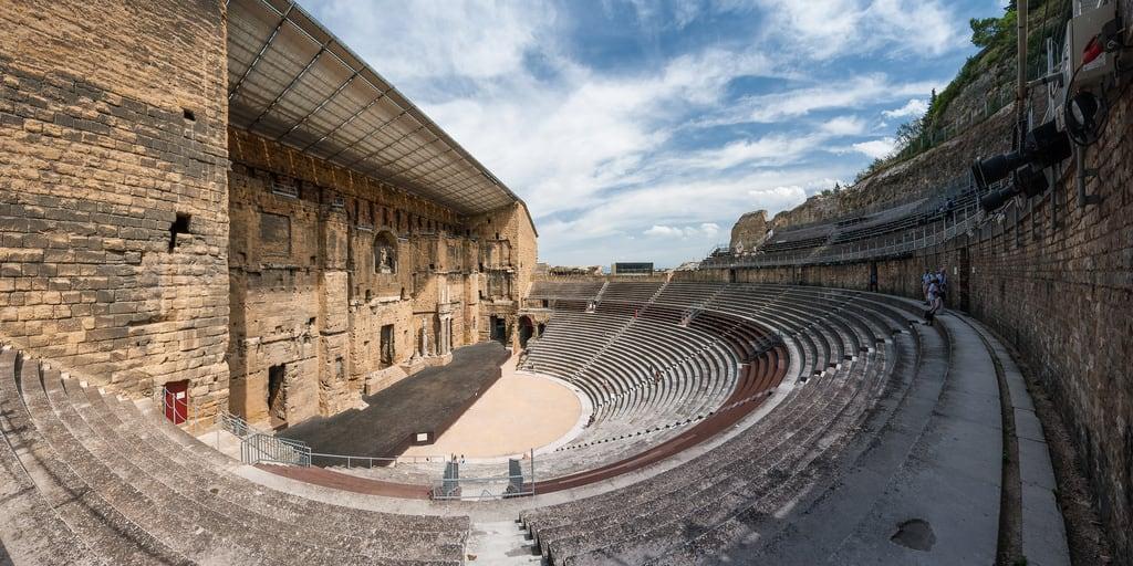 صورة Roman theatre. europe france hugin orange paca panorama provencealpescôtedazur romeantique vaucluse architecture romain théâtreantiquedorange