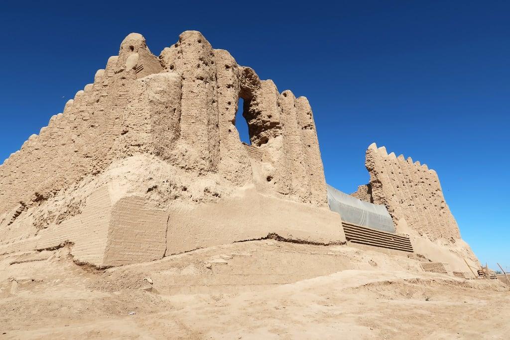 Image of Great Kyz Kala. mary margush margiana fortress koshk silkroad turkmenistan archeology ruin sassanian suljuq