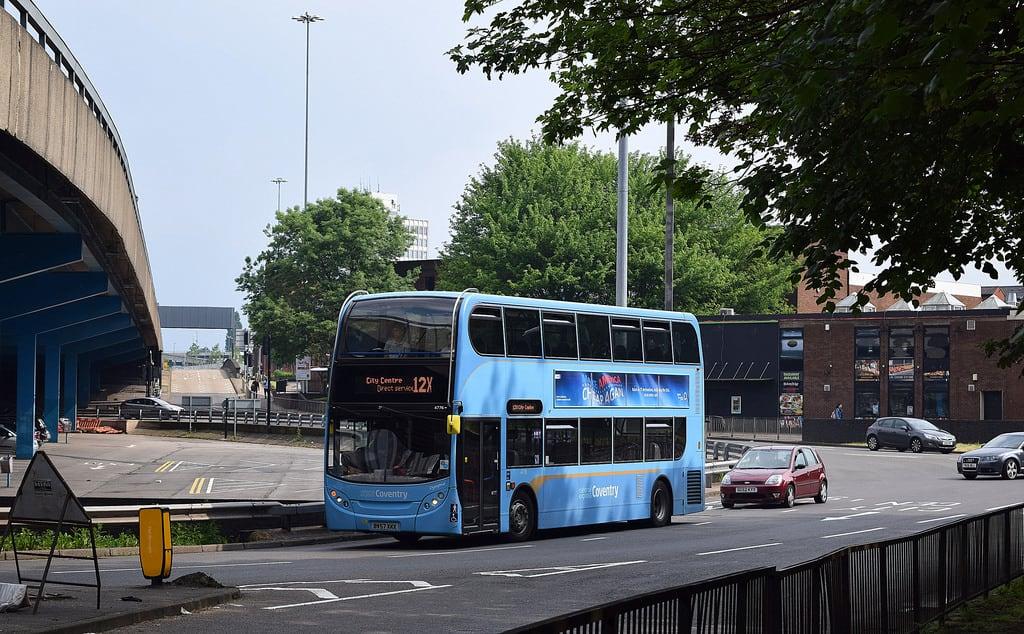 Изображение на War Memorial. 4776 trident2 e400 enviro400 adl alexanderdennis ondiversion diverted butts ringroad nxc coventry 12x service12x nationalexpress roundabout junction flyover may 2018