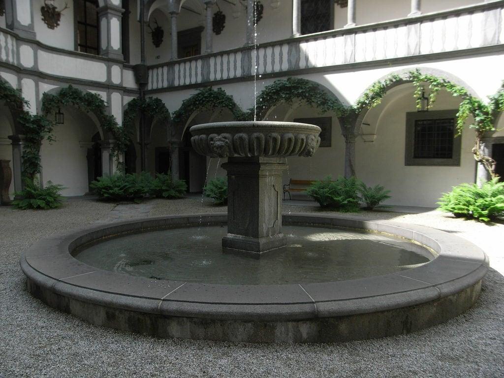 Image of Schloss Greinburg. schloss burg castle fountain grein