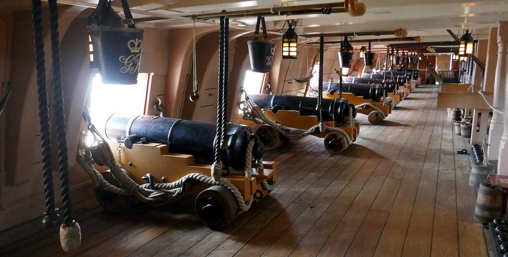 Image of HMS Victory. ship victory cannons