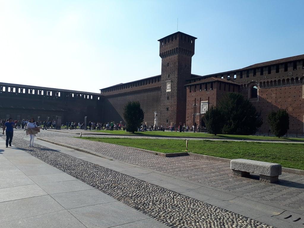 Image of Castello Sforzesco. milan lombardy italy europe holiday travel