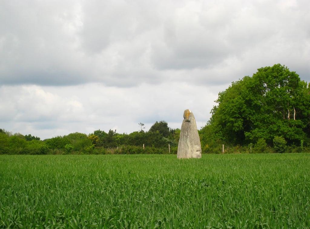 Menhir de Bissin の画像. field wheat champ megalith blé menhir guérande mégalithe bissin menhirdebissin menhirdubissin