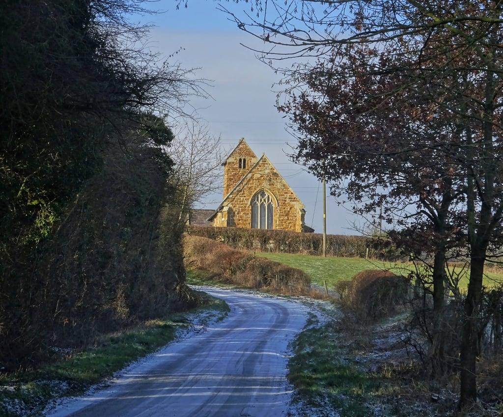 Зображення Welby. welby church leicestershire meltonmowbray melton 12thcentury medieval ironstone snow winter
